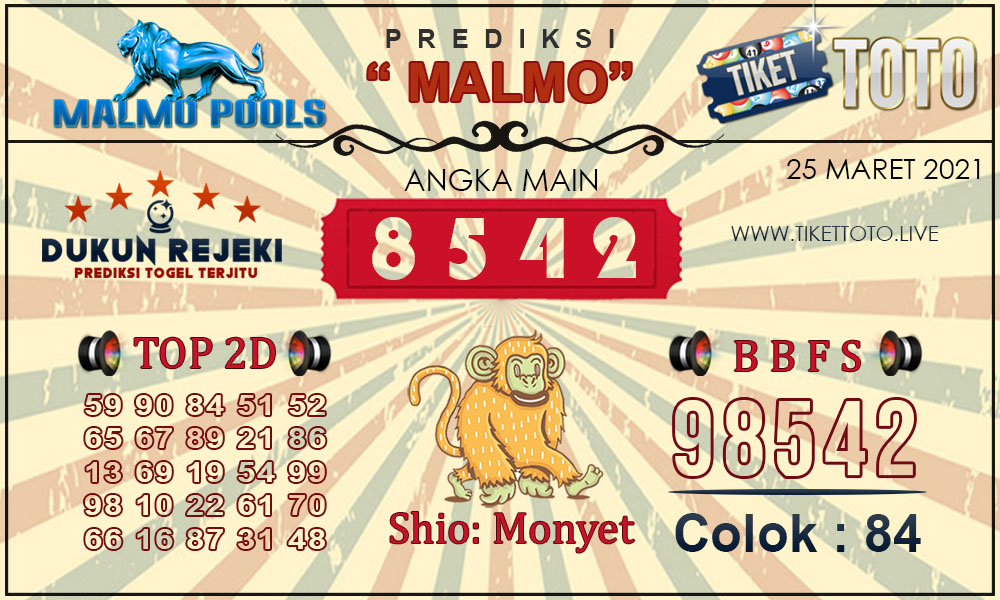 Prediksi Togel MALMO TIKETTOTO 25 MARET 2021