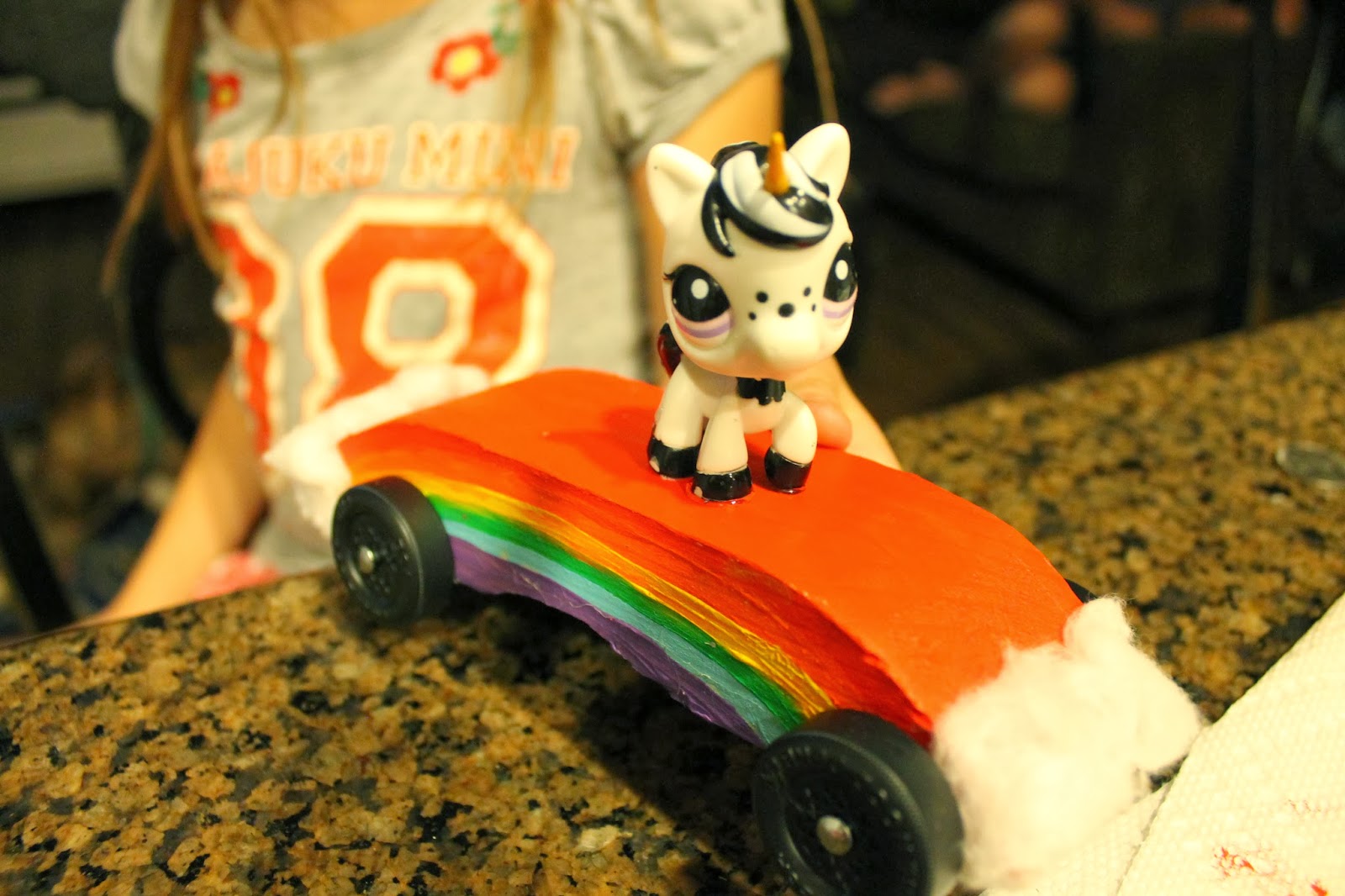Creatively Quirky at Home Girl Scout Pinewood Derby Rainbow Car