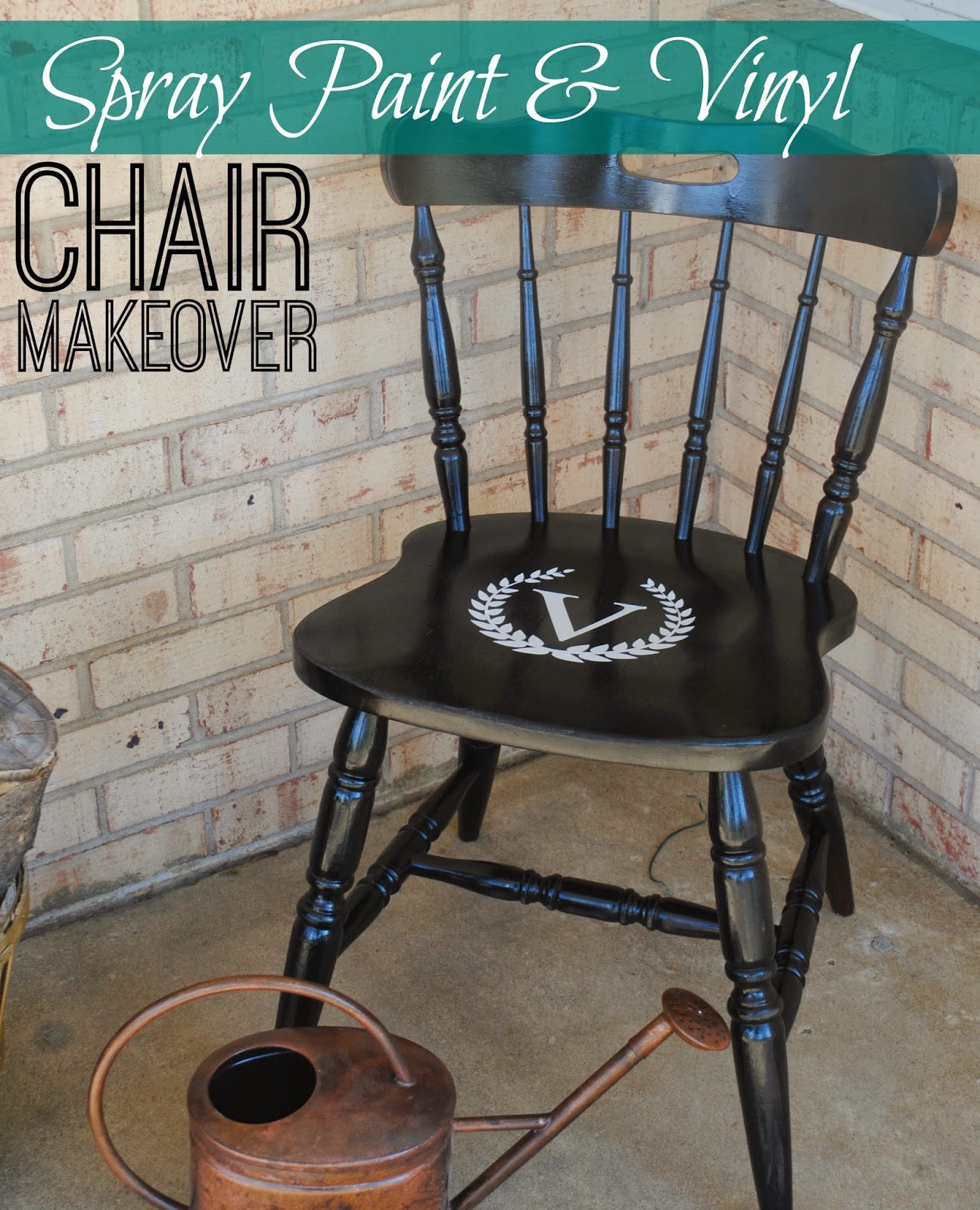 Vinyl and Spray Paint Wood Chair Makeover - Silhouette School