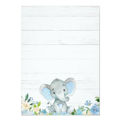 Elephant Baby Shower Invitation