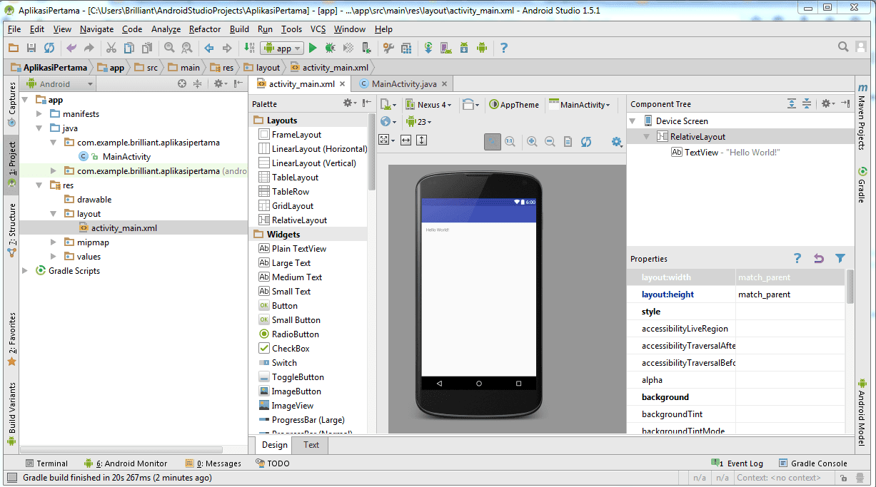 Gambar panduan untuk mengunduh dan menginstal Android Studio