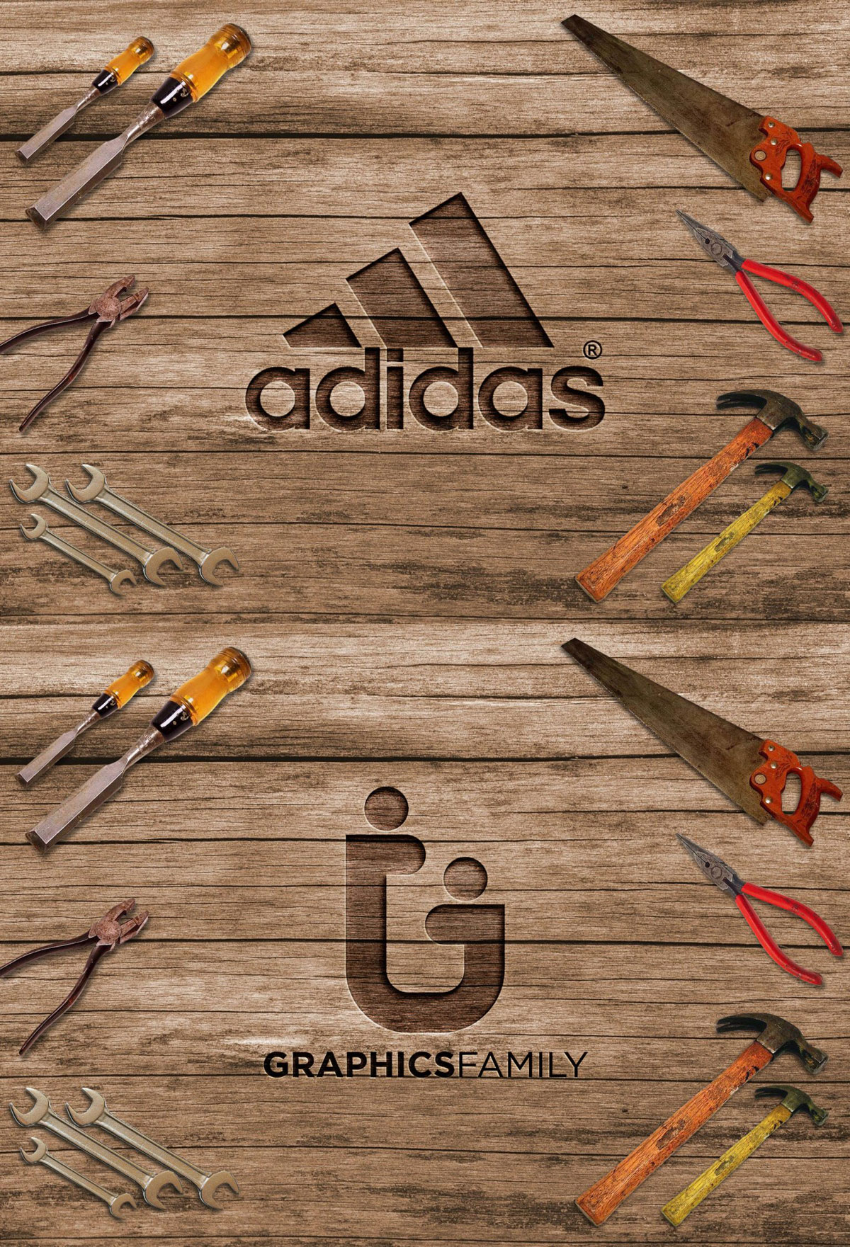 3D Cutout Wood Logo Mockup 2 3D Cutout Wood Logo Mockup Free Download
