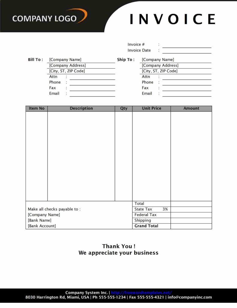 Body Shop Invoice Software Invoice Template