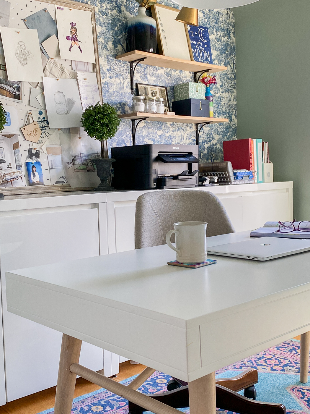 A Colourful Home Office Redo Rambling Renovators