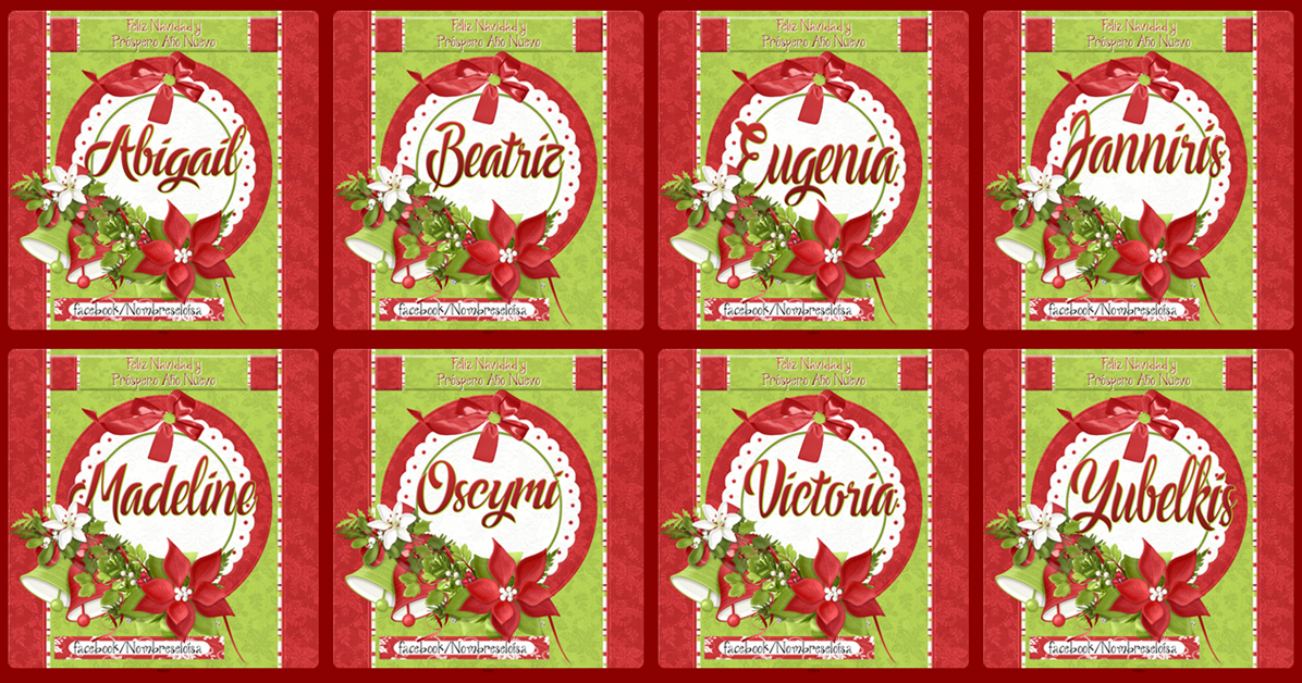 NombresEloisa.com: Tarjeta Noche Buena