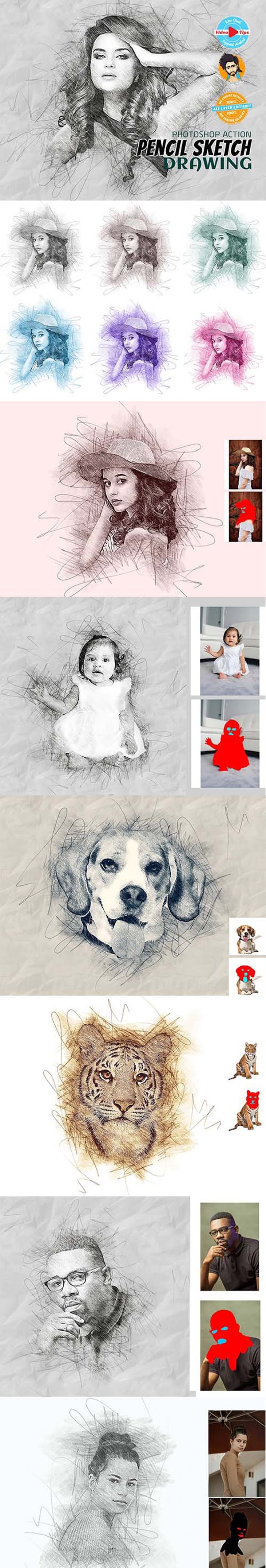 CreativeMarket - Pencil Sketch Drawing 5962486 2 jkkghf