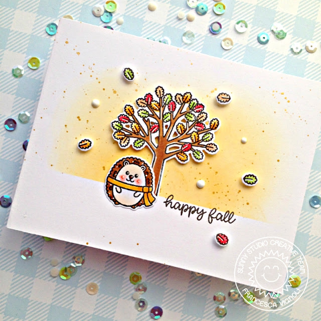 Sunny Studio Stamps: Woodsy Autumn Fall Themed Card by Franci Vignoli Sunny Studio Stamps: Woodsy Autumn Fall Themed Card by Franci Vignoli