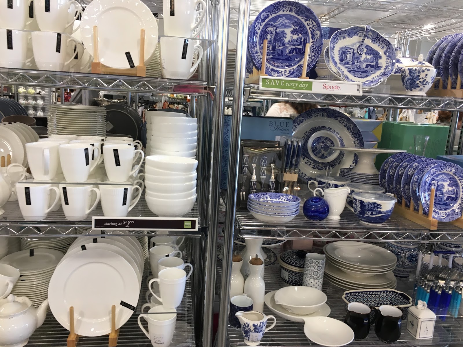 Dishes in New Homesense store