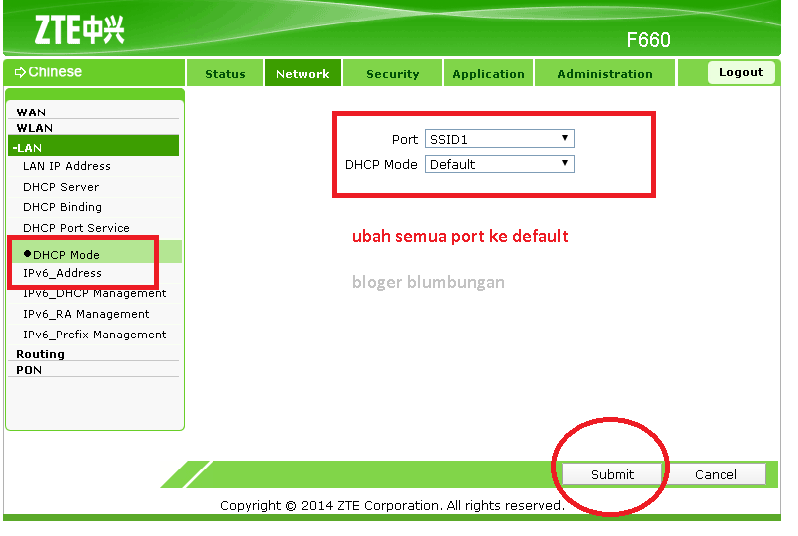 Setting Modem ZTE F660 Menjadi Akses Point