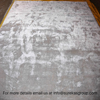 hand-tufted carpet made in bamboo silk