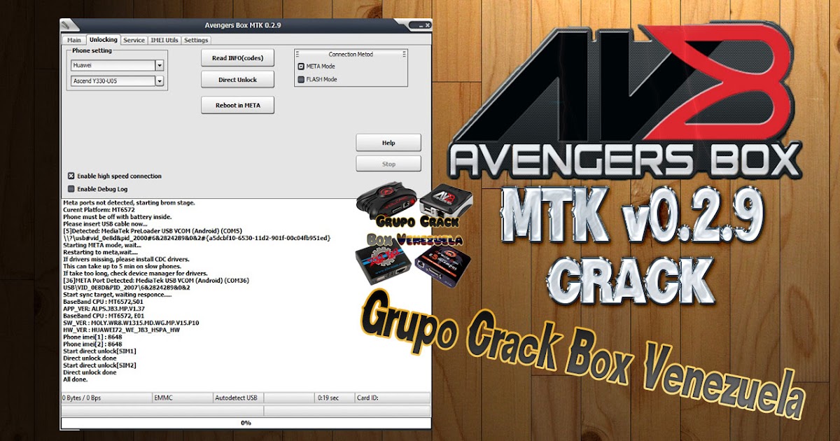 Avengers Box Android MTK v0.2.9 Crack FULL sin HWID Grupo Crack Box