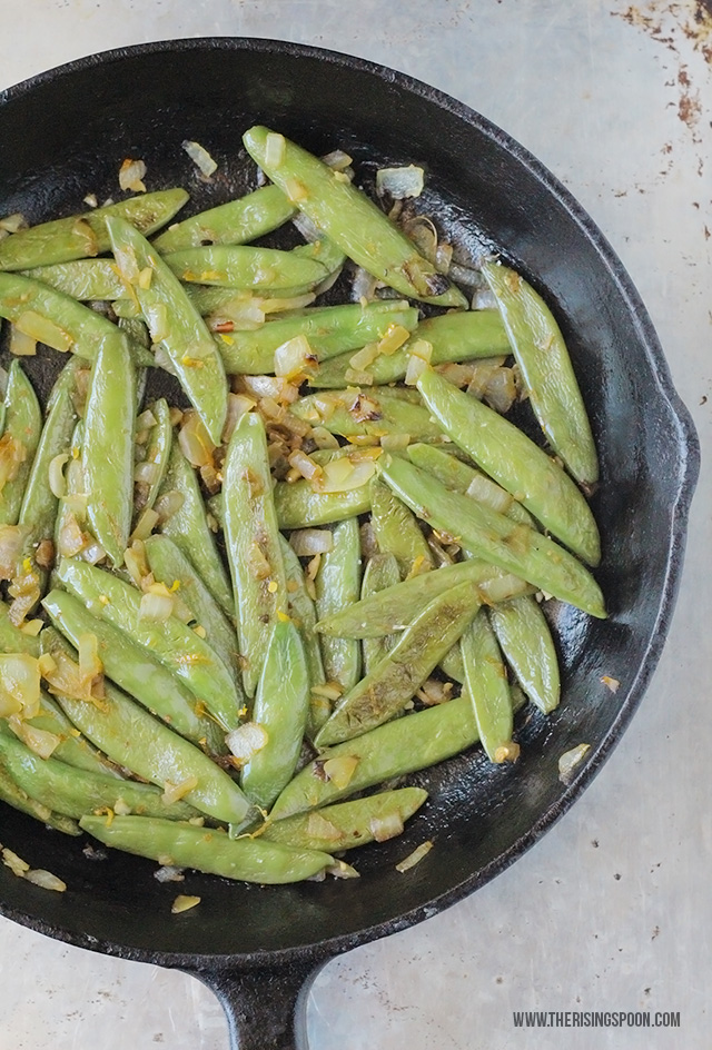 Sugar Snap Peas with Onion, Garlic & Orange Zest The Rising Spoon