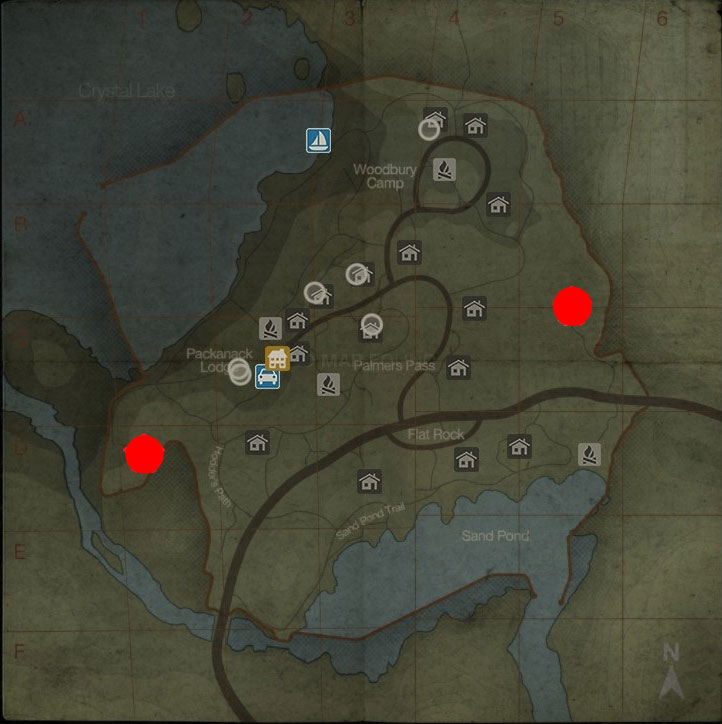 Friday the 13th Game Jason's shack locations
