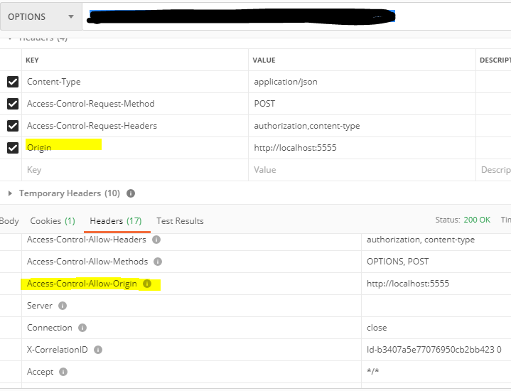 How to enable CORS on Axway API & use postman to verify if the CORS is
