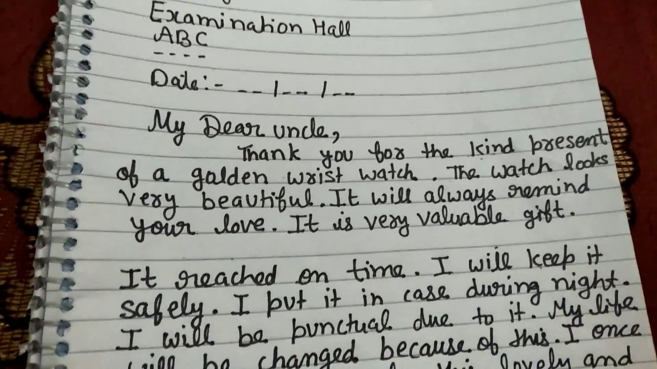 Write A Letter To Your Uncle On His 50th Birthday Write A Letter To Your Uncle Thanking Him For The Birthday Gift