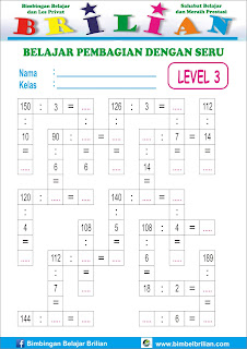 Soal Pembagian Seru Model Teka-Teki - Bimbel Brilian - Level 3