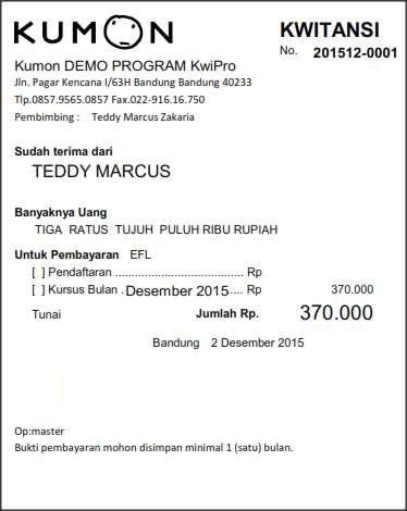 Contoh Format Kwitansi Dalam Bahasa Inggris Contoh Ata