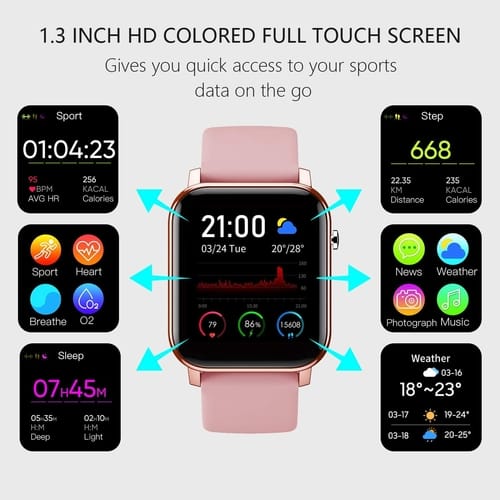 Review ZJBOX IP68 Waterproof Pedometer Smartwatch