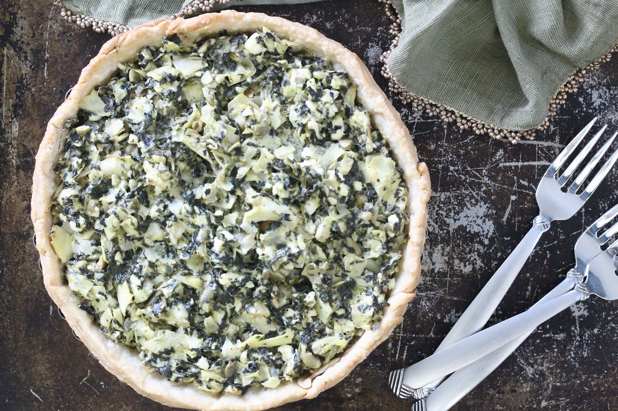 SPINACH ARTICHOKE AND FETA TART In Good Flavor Great Recipes