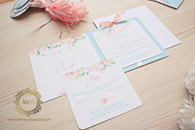 dodatki ślubne pastelowe i miętowe