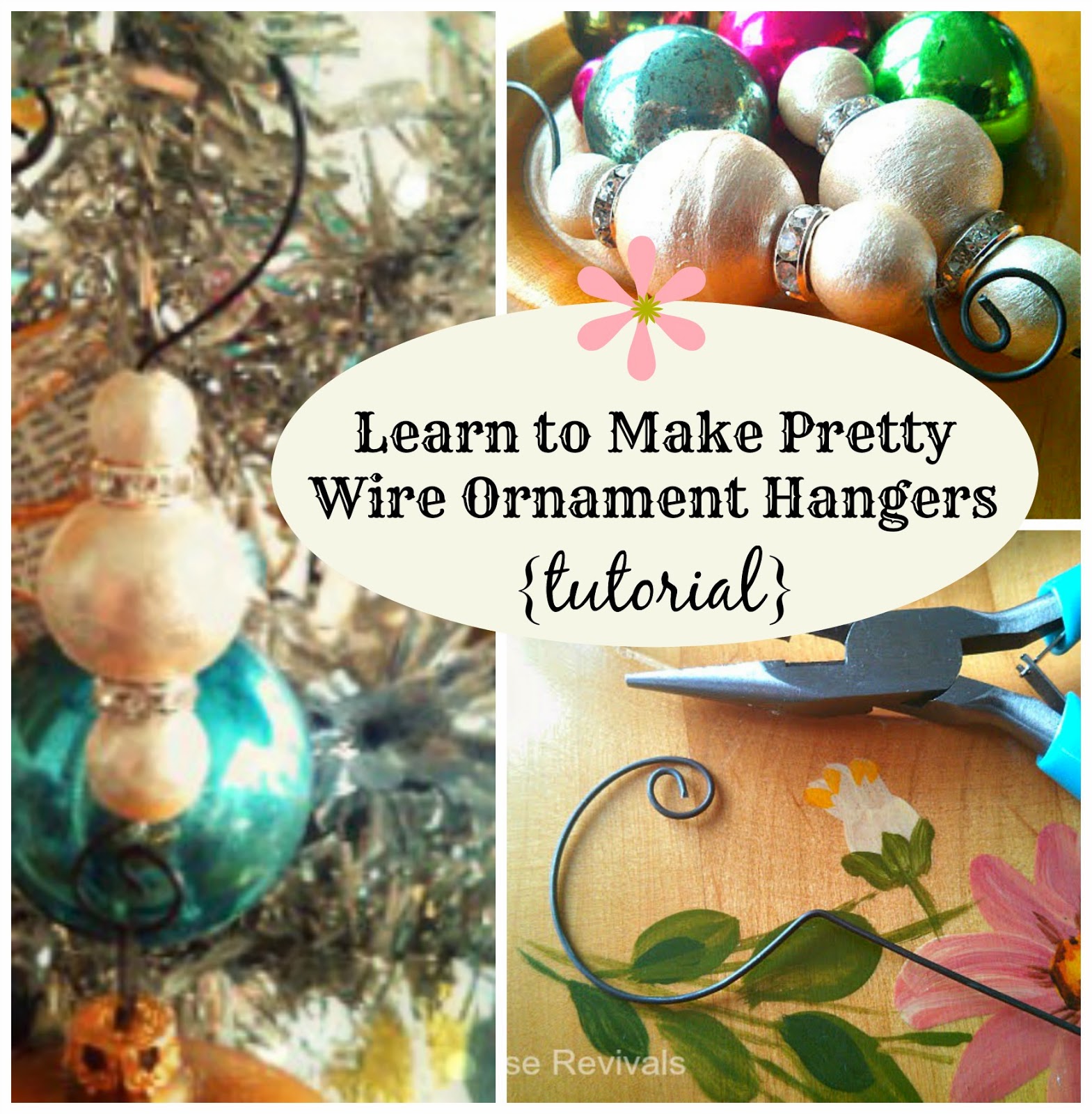 These fancy beaded wire ornament hangers are so quick and easy to make
