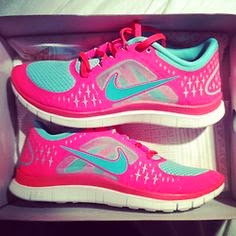 Shoes Nike Free Run Pink Blue Mibt Mint Comfortable | Fashion's Feel ...