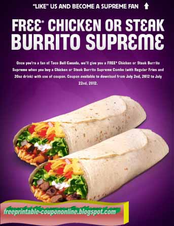 Taco bell canada coupons august 2018