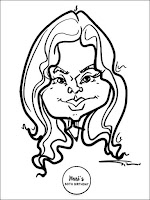 Live Caricature | Girl caricature portrait with a Logo
