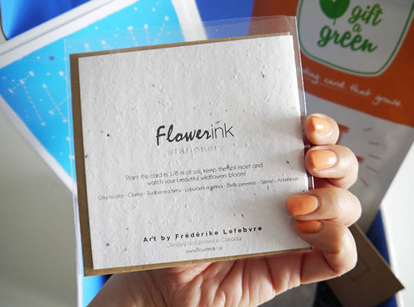 Vancity Subscription Box Flower Ink Card back