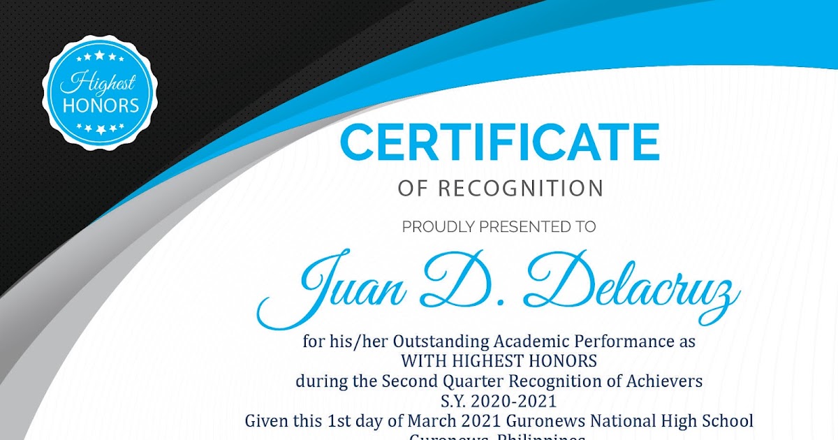 Certificates Editable Templates Free Download Deped Tambayan