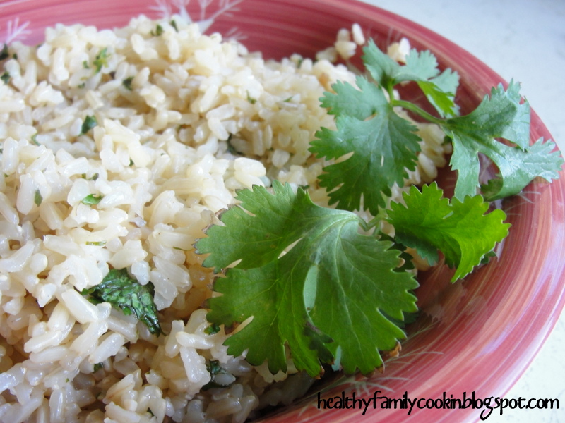 Healthy Family Cookin' Cilantro Lime Brown Rice {Electric Pressure