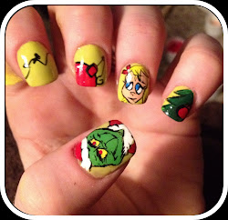 grinch christmas stole nails nail holiday designs nailed whoville theme finger sticking daily