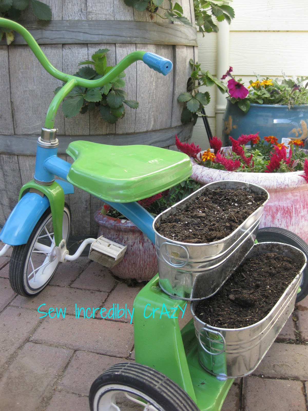 Sew Incredibly Crazy Tricycle Herb Garden