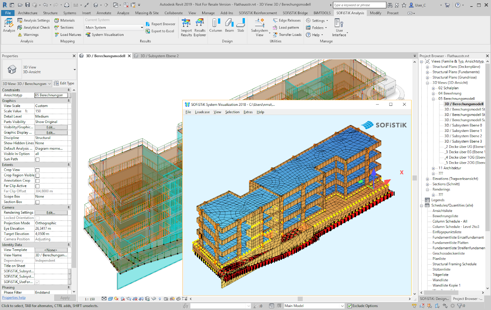 Revit AddOns SOFiSTiK Analysis + Design