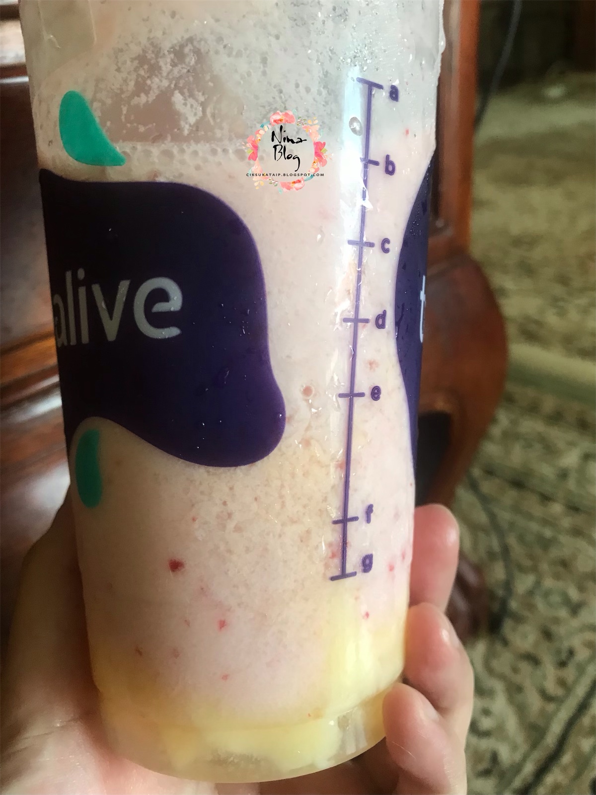 TeaLive Strawberry Pudding Smoothies Sedap! cik sukα taip