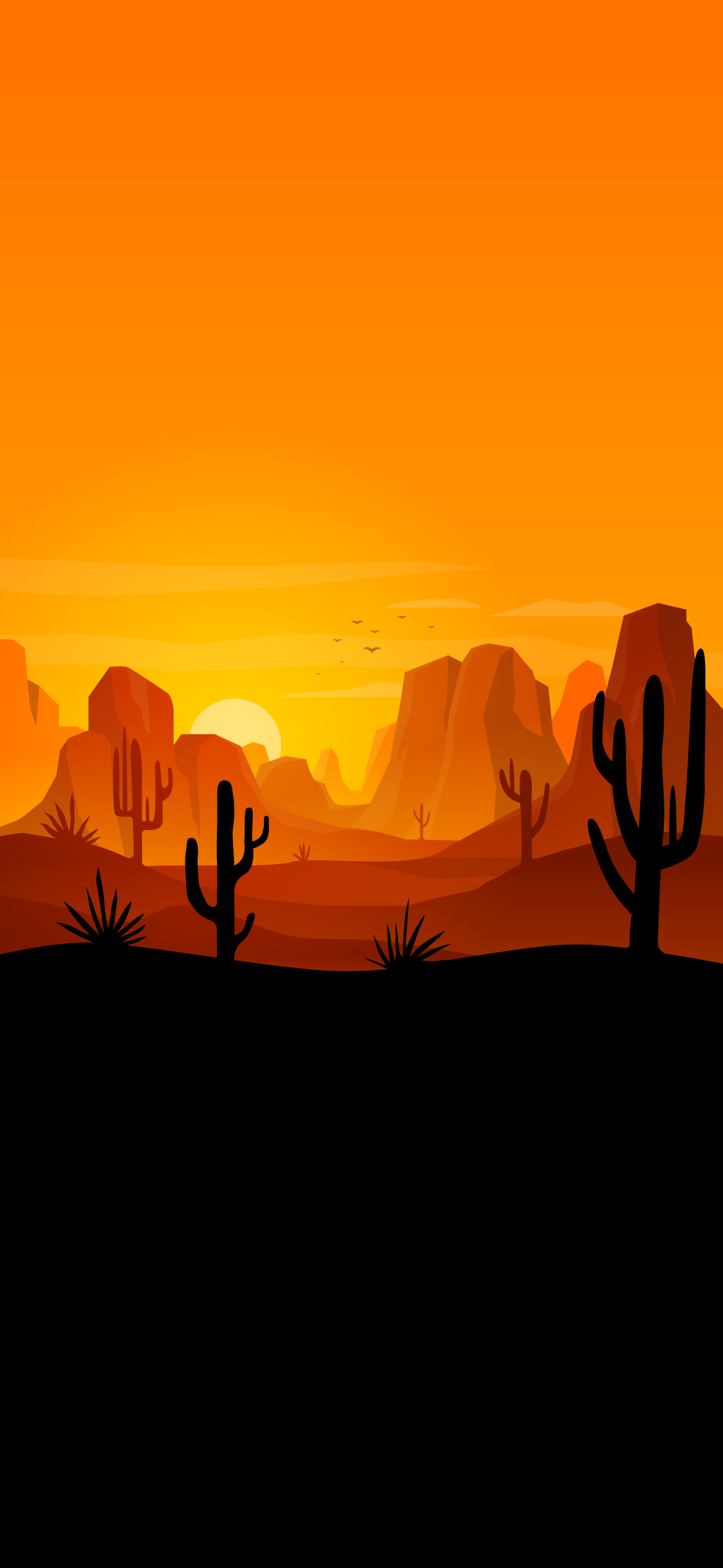 MINIMALIST PHONE WALLPAPER - DESERT SUNSET