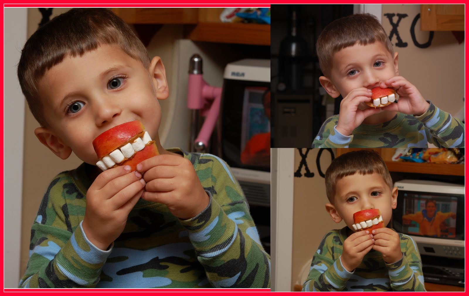 APPLE MARSHMALLOW MOUTHS Hugs and Cookies XOXO