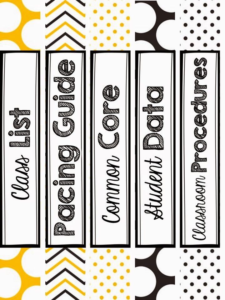 Folder Spine Labels Template