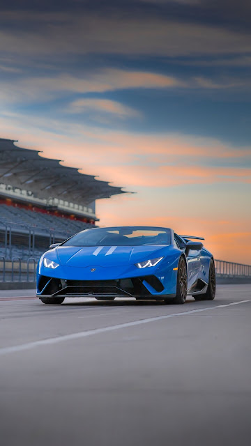 Free Lamborghini Huracan Wallpaper, Blue Sports Car, Track Wallpaper