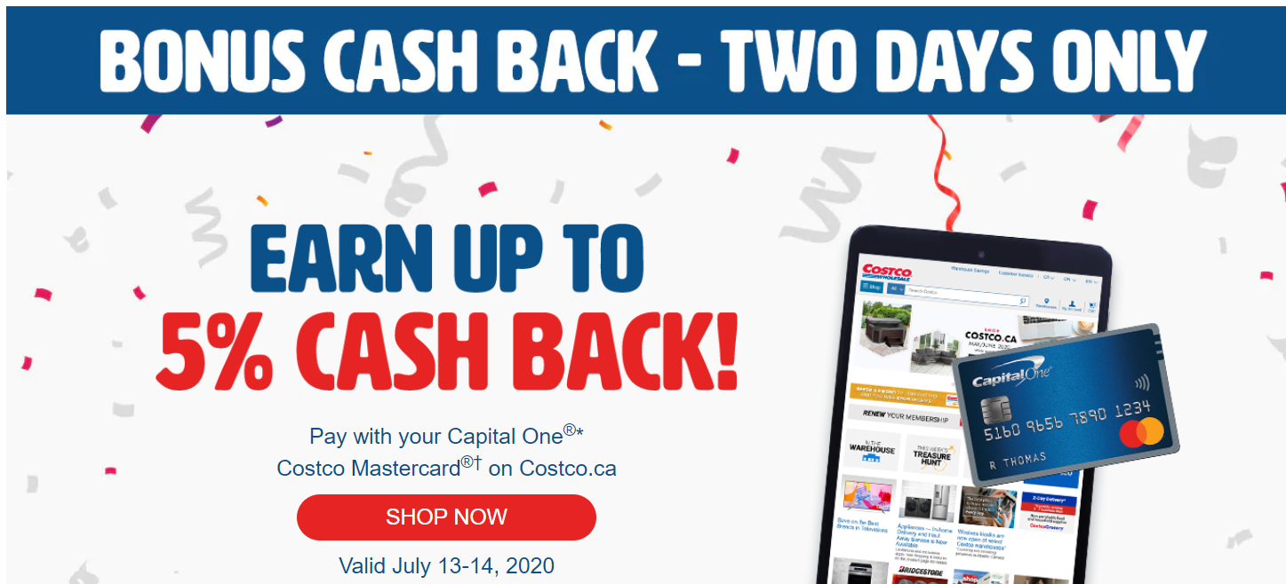 Capital One Costco MasterCard Earn up to 5 cash back