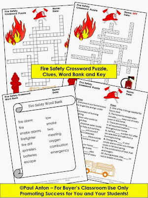 Fire Safety Crossword Puzzle (Easier)