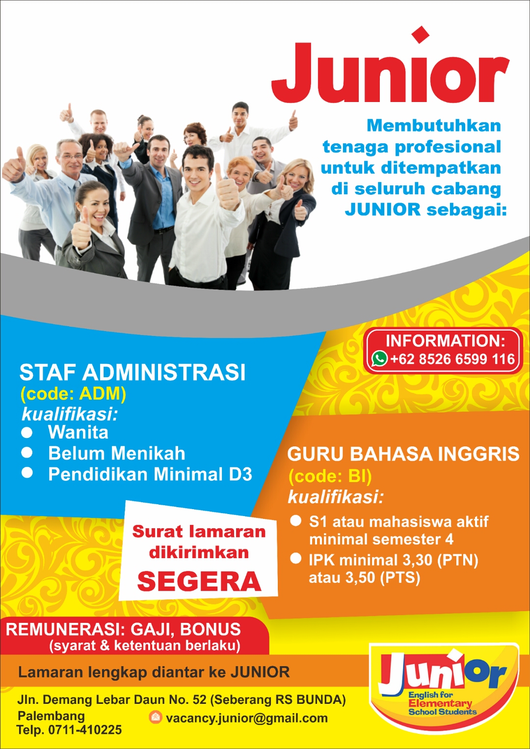 Lowongan Pekerjaan Palembang