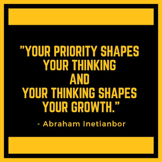 Priority shapes THINKING and then Growth
