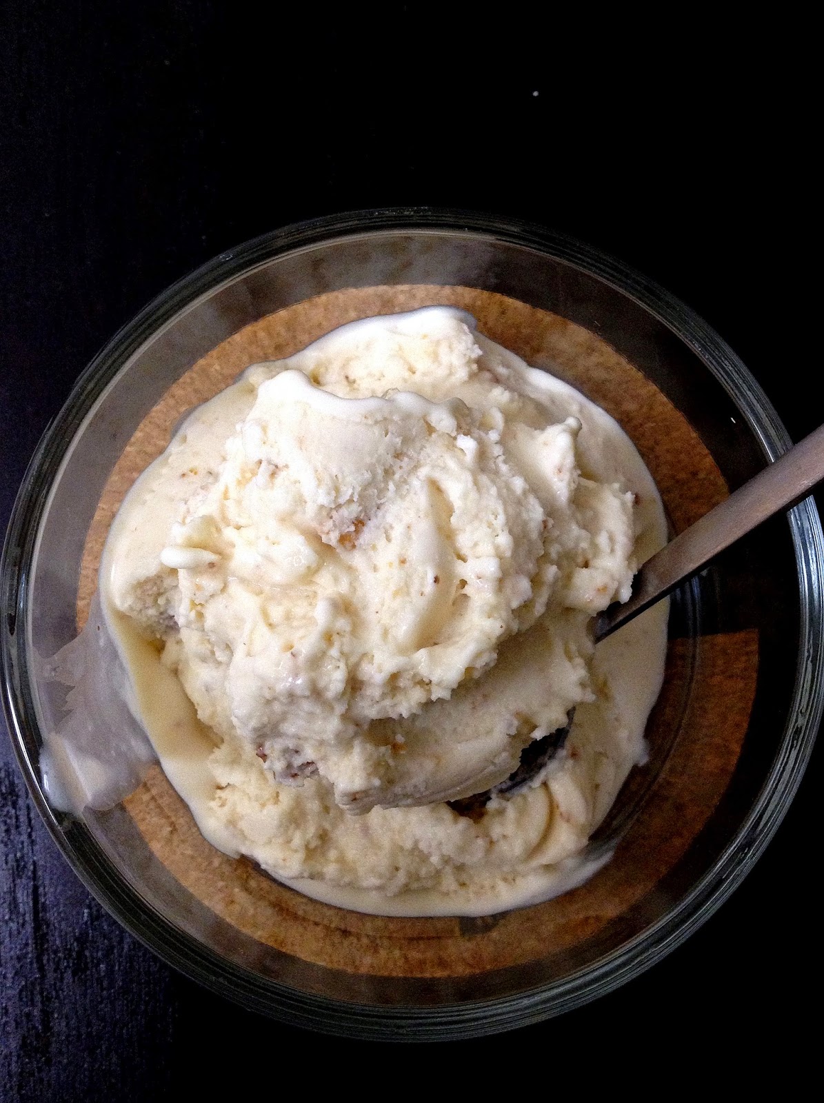 Keep the Peas BOURBON, MAPLE, ROASTED ALMOND EGGLESS ICECREAM