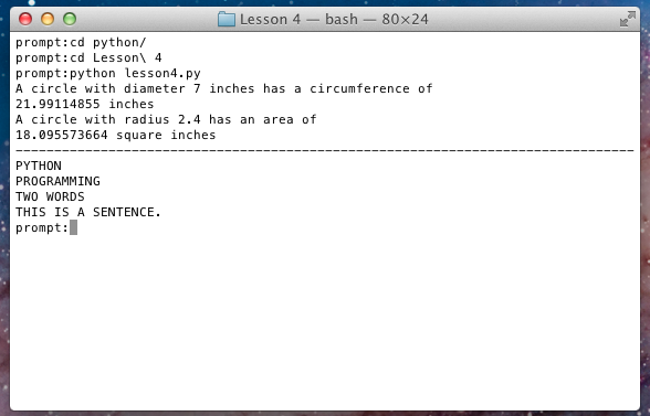 Getting Started with Python: Lesson 4 - Floats and Lists