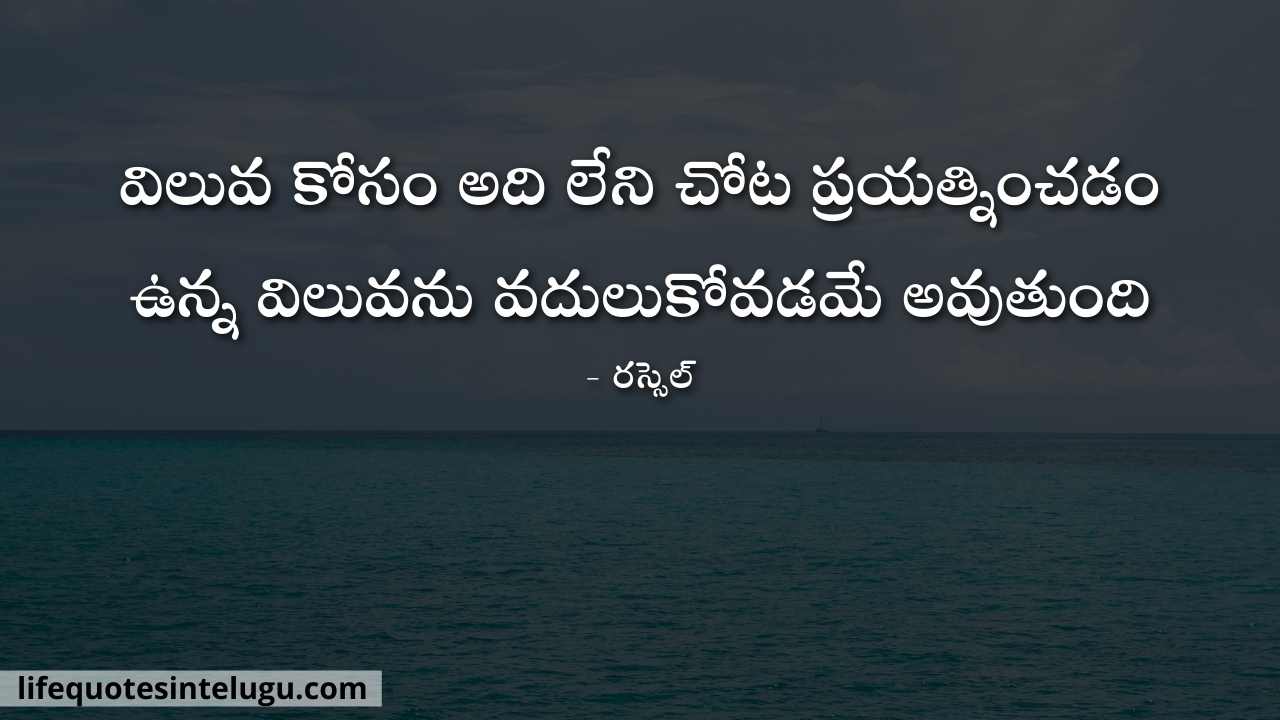 Viluva Quotes In Telugu