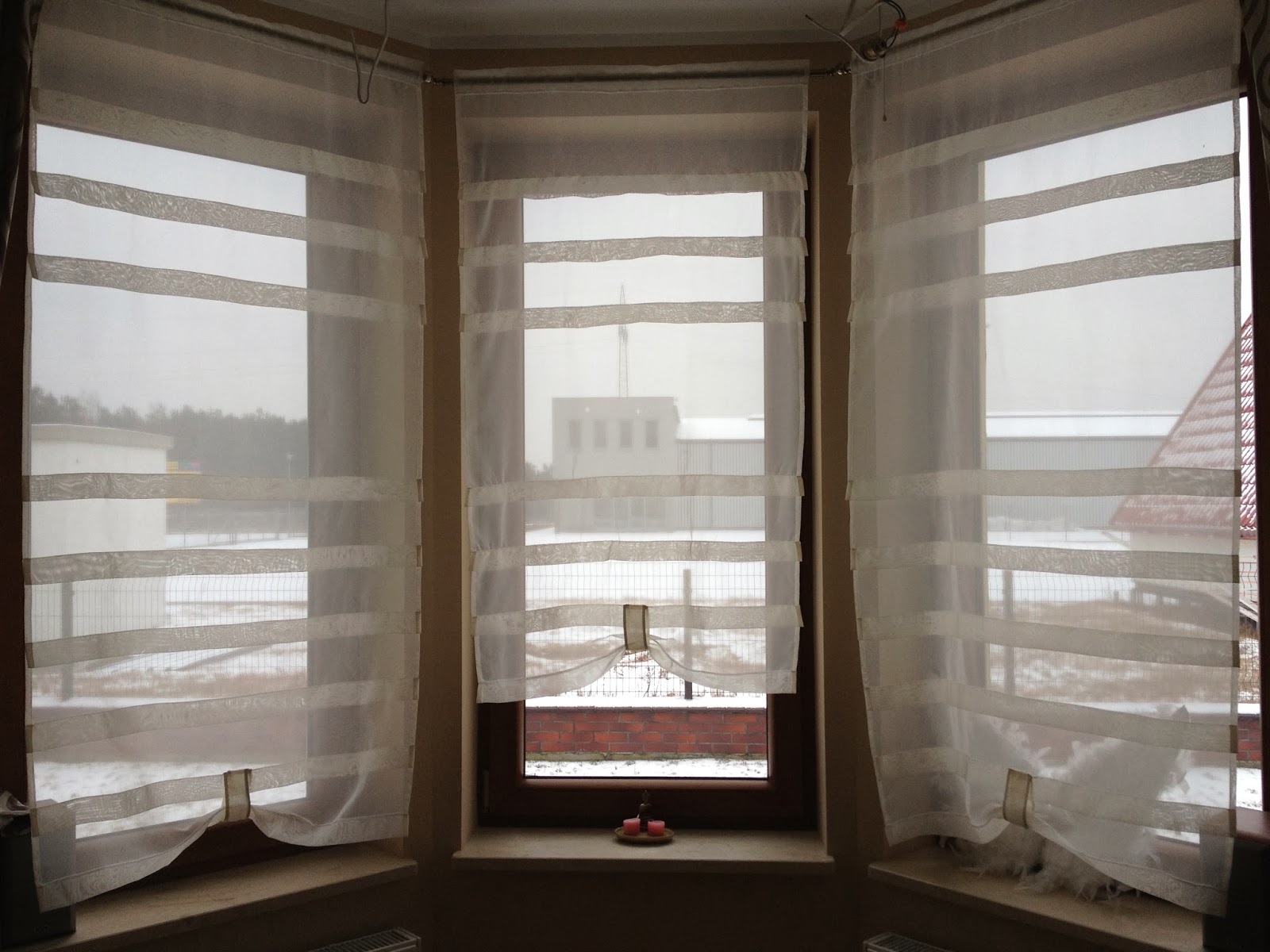 Szycie to życie :-): Moje nowe firanki;-)