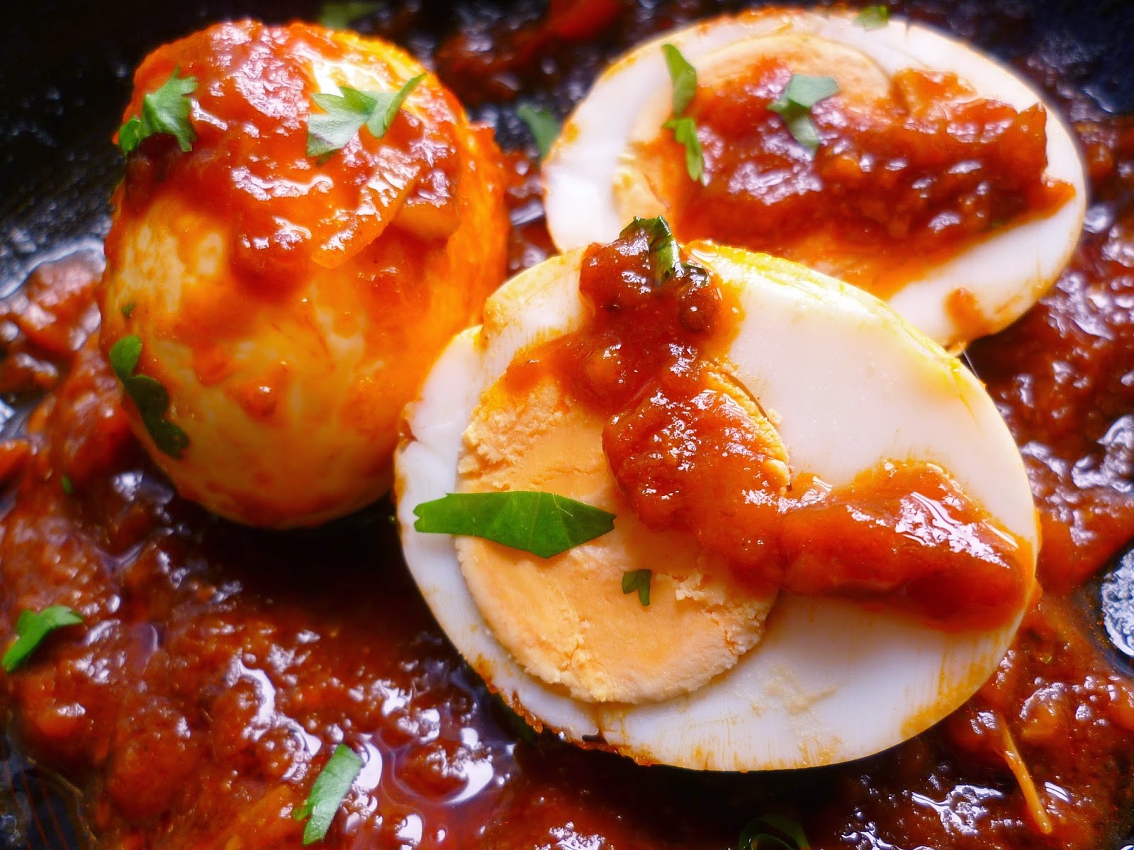 Marmaduke Scarlet egg sambal (malaysian spicy eggs)