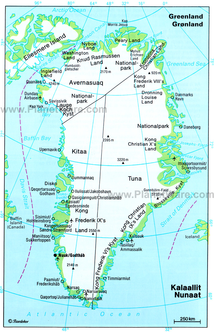 Groenlandia Mapa Del Mundo