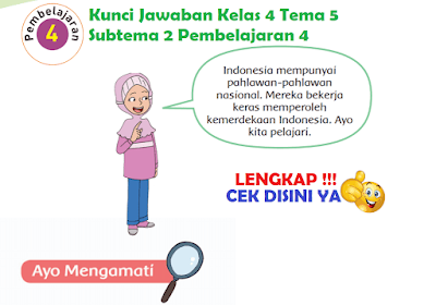 Kunci Jawaban Kelas 4 Tema 5 Subtema 2 Pembelajaran 4 www.simplenews.me